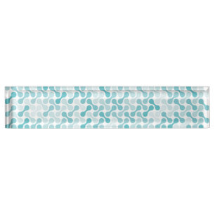 Blue metaball pattern nameplate