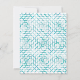 Blue metaball pattern thank you card