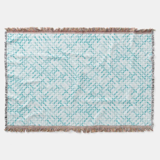 Blue metaball pattern throw blanket (Front)
