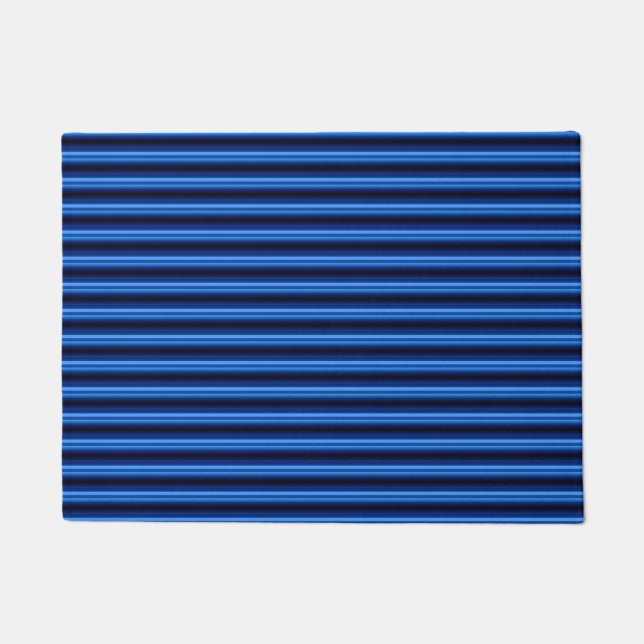Blue Metal Horizontal Bars Doormat (Front)