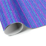 Blue Metal Purple Stripes Wrapping Paper<br><div class="desc">Could be for various events such as holidays and birthdays!</div>