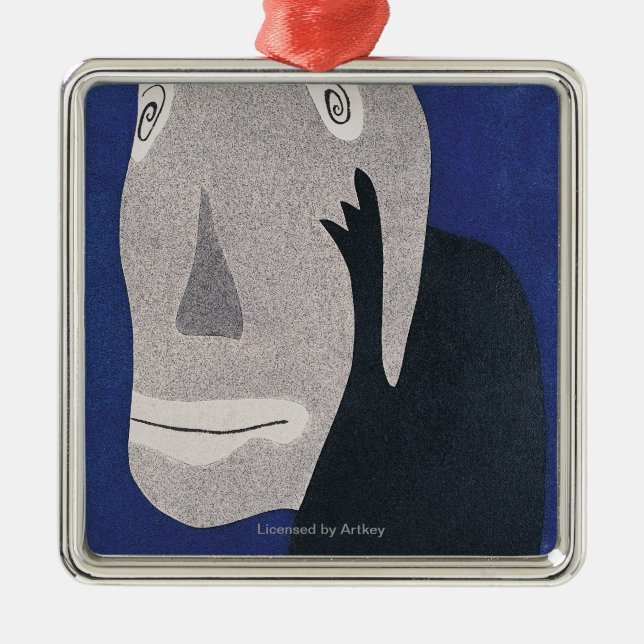 Blue Metal Tree Decoration (Front)