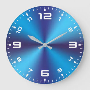 Blue Metallic Background-36361 Large Clock