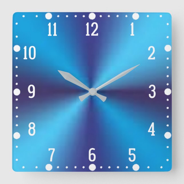 Blue Metallic Background-36361 Square Wall Clock (Front)