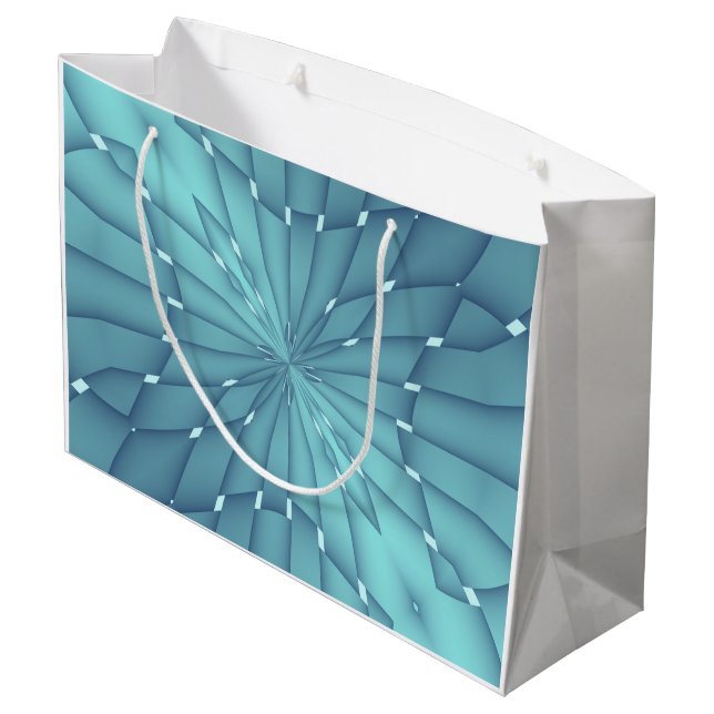 Blue Metallic Stars Gift bag (Back Angled)