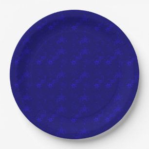 Blue Metallic Stars- PAPER PARTY PLATES