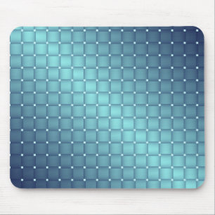 Blue Metallic Tiles Christmas decor Mouse Pad