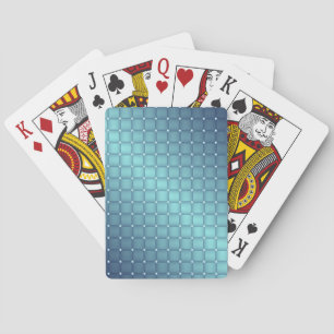 Blue Metallic Tiles Christmas decor Playing Cards