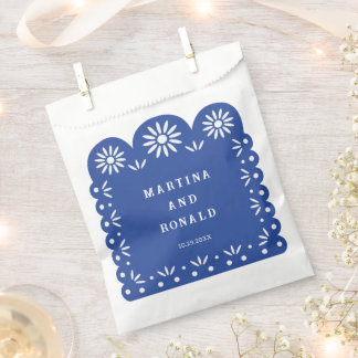 Blue MEXICAN PAPEL PICADO Favour Bags