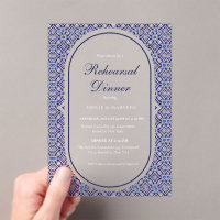 Blue Mexican Talavera Spanish Rehearsal Dinner