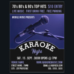 Blue Microphone, Karaoke Event Advertising Flyer<br><div class="desc">Blue Microphone,  Karaoke Event Advertising Flyer by The Business Card Store.</div>