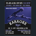 Blue Microphone, Karaoke Event Advertising Flyer<br><div class="desc">Blue Microphone,  Karaoke Event Advertising Flyer by The Business Card Store.</div>