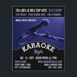 Blue Microphone, Karaoke Event Advertising Flyer<br><div class="desc">Blue Microphone,  Karaoke Event Advertising Flyer by The Business Card Store.</div>