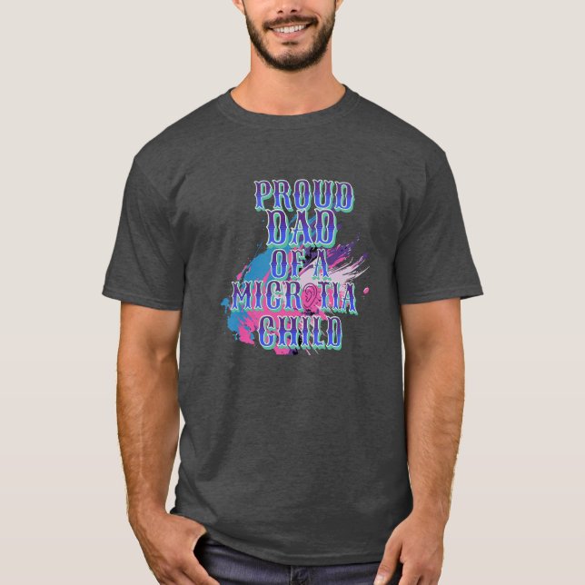 Blue Microtia Mum and Day  T-Shirt (Front)