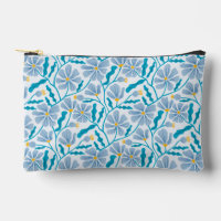 Blue Mid-Century Modern Floral Pattern