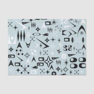 Blue Mid Century Modern Tissue Paper