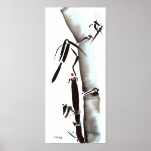 Blue Midnight Bamboo Poster