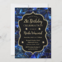 Blue Midnight Crystal Galaxy 21st Birthday photo
