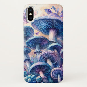 Blue Milk Mushroom Watercolor Art Case-Mate iPhone Case