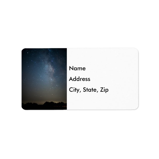 Blue Milky Way Over The Ozarkz Label (Front)