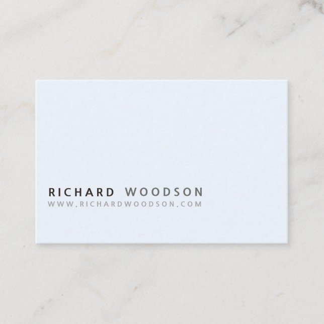 Blue Minimalist Classic Professional Modern Business Card (Front)