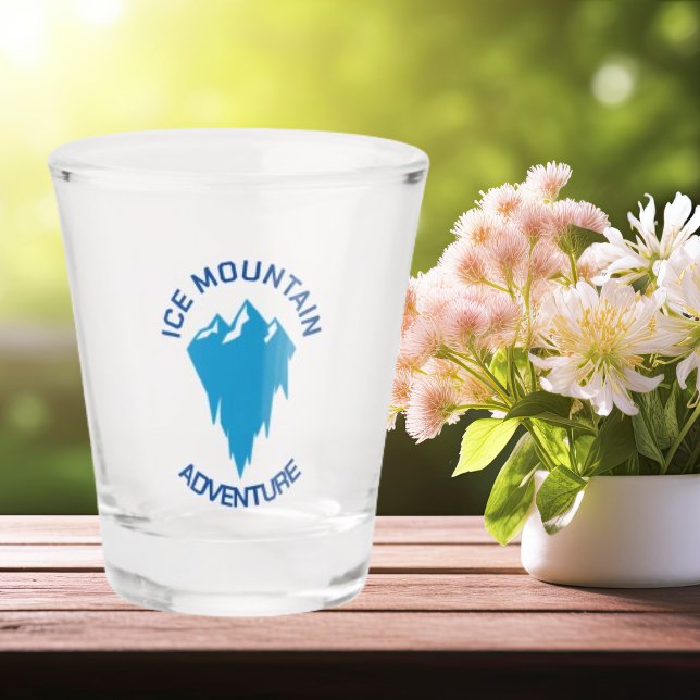 Blue Minimalist Ice Mountain Shot Glasses (Creator Uploaded)