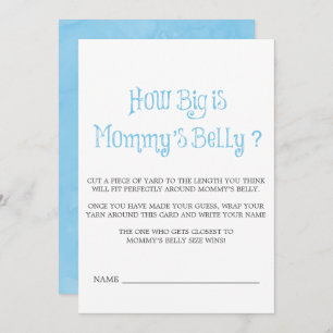 Blue Minimalist Script How Big Is Mummy’s Belly