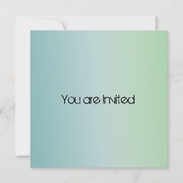 Blue Mint Baby Shower Invitation (Front)