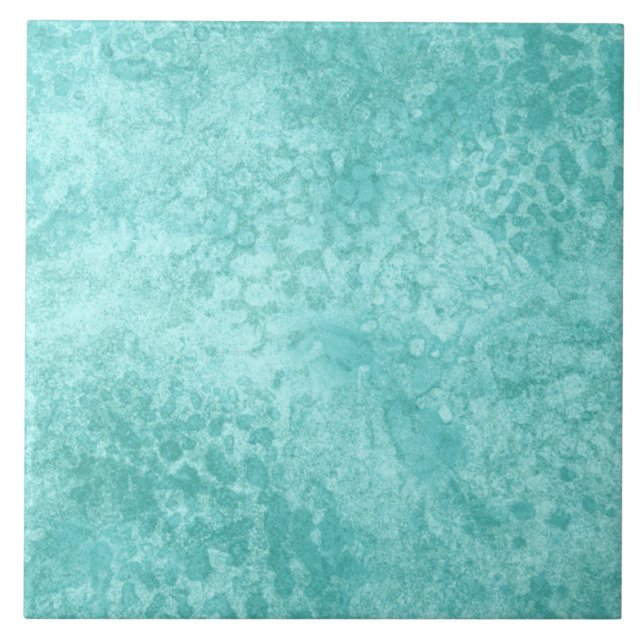 Blue Mint Sea Green Texture Tile (Front)