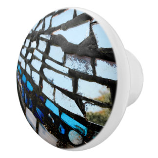 Blue Mirror Mosaic Ceramic Knob