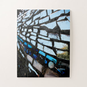 Blue Mirror Mosaic Jigsaw Puzzle