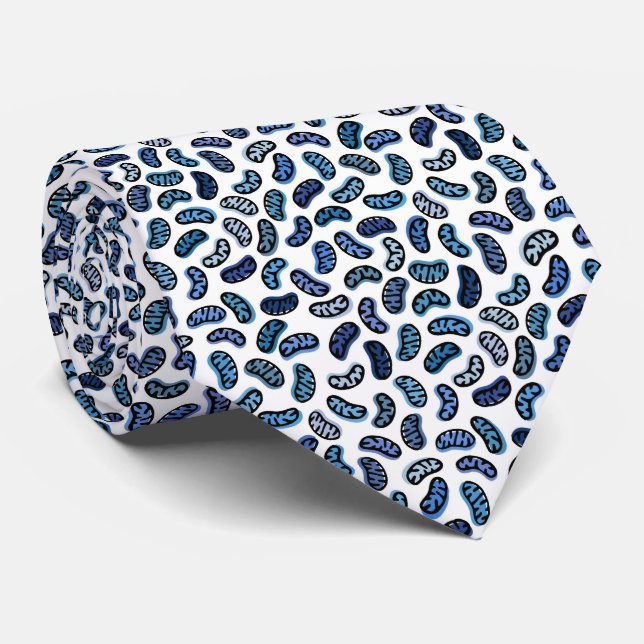 Blue Mitochondria Tie (Rolled)
