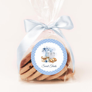 Blue Mixer Artisan Bakery Homemade Classic Round Sticker