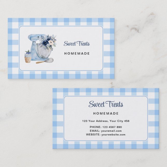 Blue Mixer Homebakery Business Card (Front/Back)