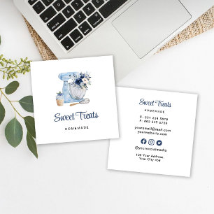 Blue Mixer Square Business Card
