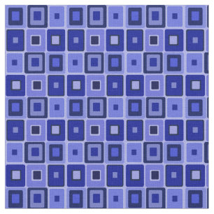 Blue Mod Square Fabric