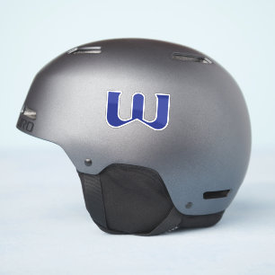 Blue Modern and Minimal Letter W Monogram