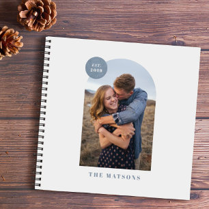 Blue Modern Arch Custom Photo Album Journal