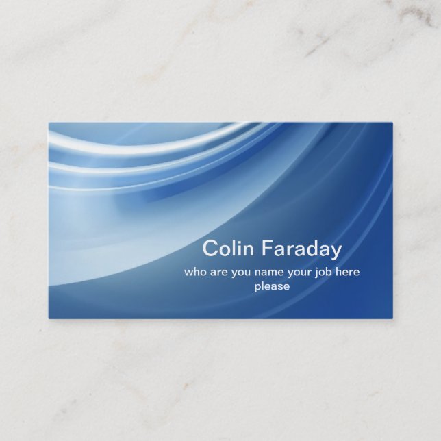 blue modern business card (Front)