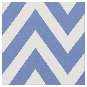 Blue Modern Chevron Large Scale Fabric