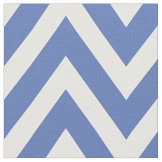 Blue Modern Chevron Large Scale Fabric