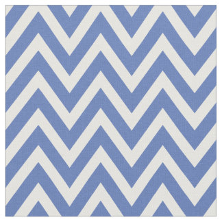 Blue Modern Chevron Stripes Fabric