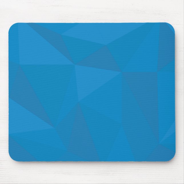 Blue, modern, cool, trendy, futuristic triangles mouse pad (Front)