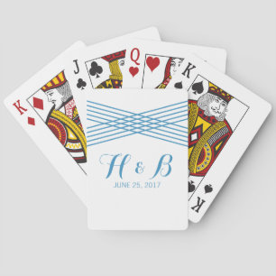 Blue Modern Deco Playing Cards