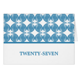 Blue Modern Deco Table Number Card