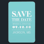 Blue Modern Elegance Save The Date Magnet<br><div class="desc">A new,  stylish and fresh save the date magnet! So fun and perfect!</div>