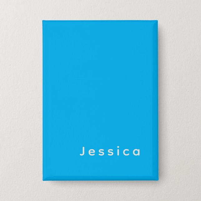 Blue Modern Elegant Plain Simple Professional Name (Front)