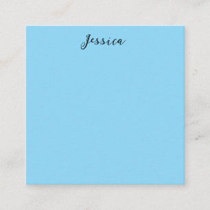 Blue Modern Elegant Plain Simple Professional Name Enclosure Card