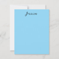 Blue Modern Elegant Plain Simple Professional Name