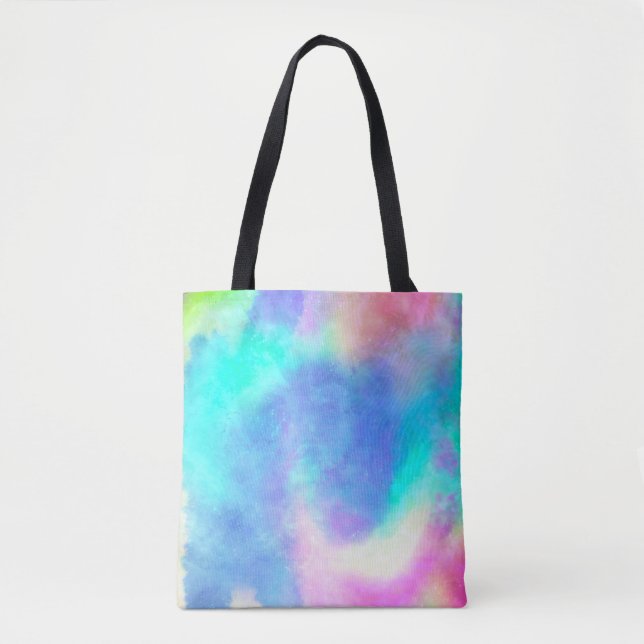 Blue modern fabulous abstract trendy tote bag (Front)